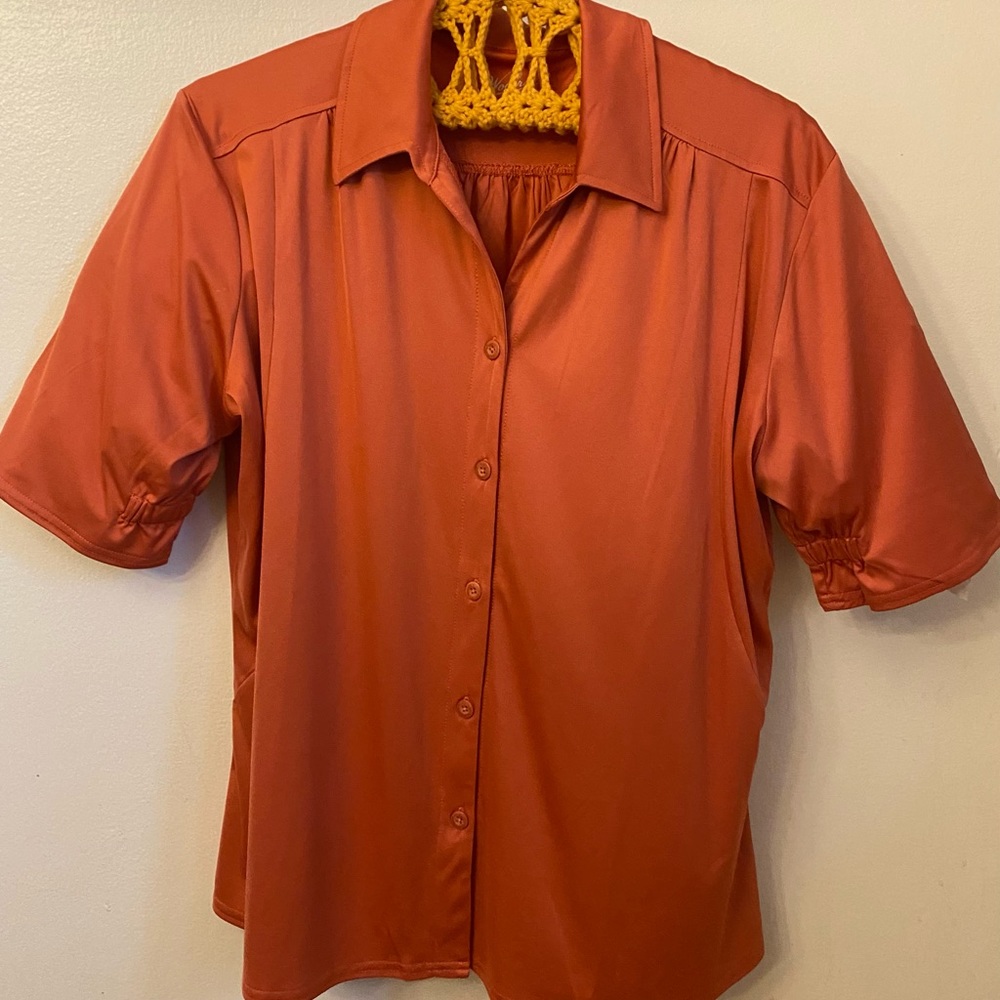 Woolrich Buttondown, Calypso, Salmon, 100% Polyes… - image 5